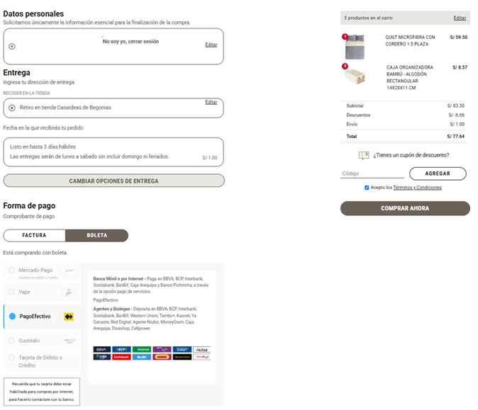 Finalizar compra