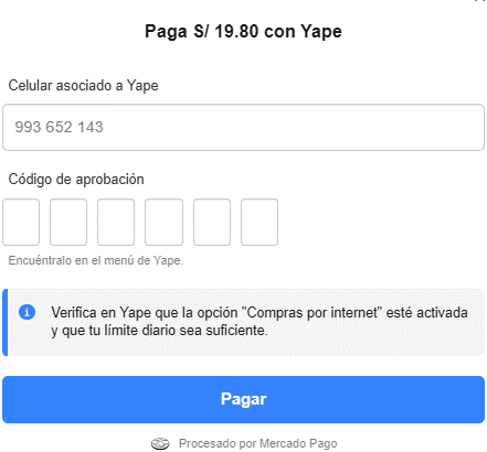 Guía Yape Paso 3